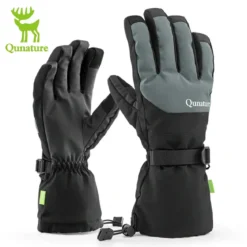 Qunature Outdoor Insulated Ski Gloves - Windproof Waterproof Touchscreen Compatible