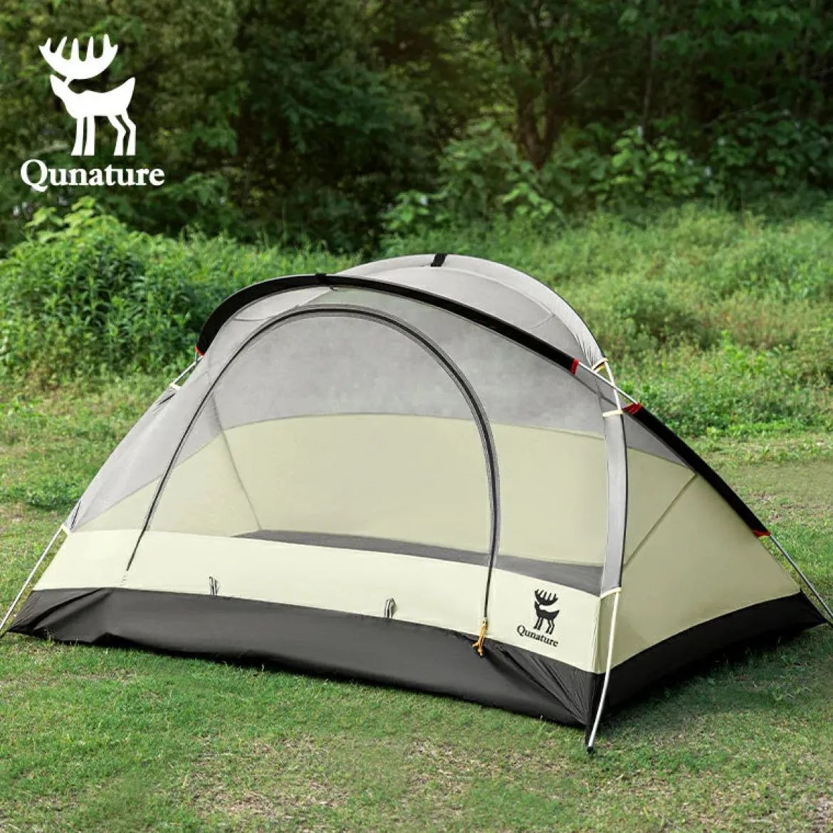 Qunature Rainproof Tent Lightweight Aluminum Rods Easy Setup for Camping