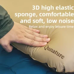 Qunature Self-Inflating Cheese Sponge Pillow with 3D High Elastic Support