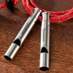 Qunature Titanium Survival Whistle 120dB Loud, Durable, Portable Outdoor Gear