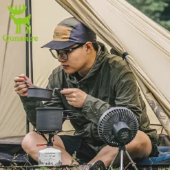 Qunature Ultra-Light Aluminum Camping Cookware Set with Nestable Design Handle