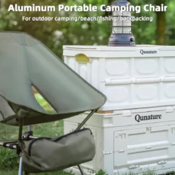 Qunature Ultra Lightweight Folding Camp Chair with Storage Bag Supports 260 lbs