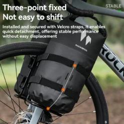 RideMate 100% Waterproof Front Fork Rack Bag 7L