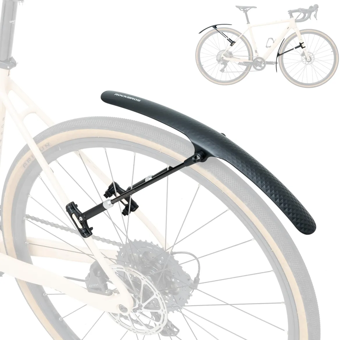 ROCKBROS Adjustable Bike Fenders Set for Road Bikes Easy Install