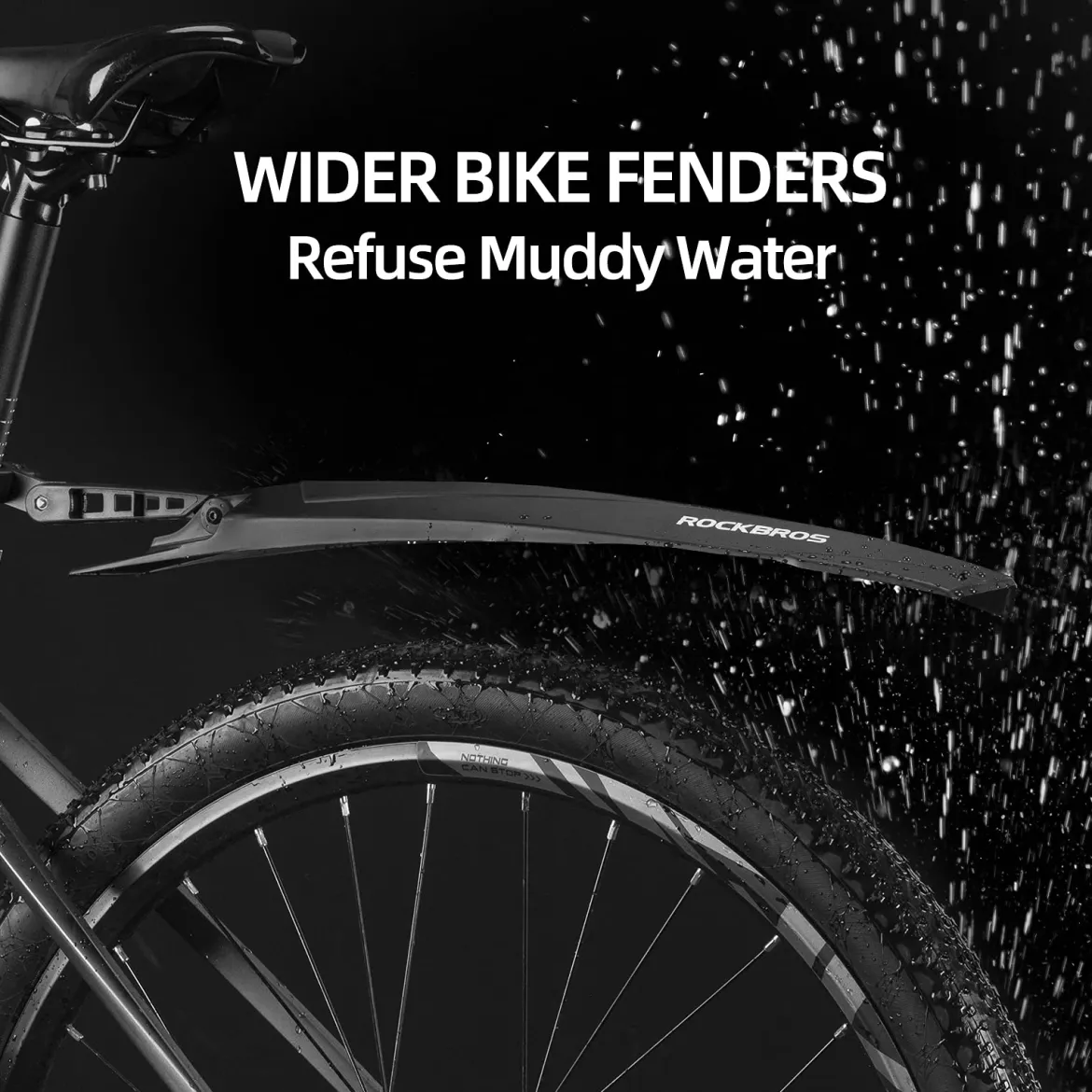 ROCKBROS Adjustable MTB Mud Guards Front & Rear Splash Guard