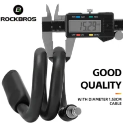 ROCKBROS Bicycle Memory Wire Spiral Steel Cable Lock – Twistable, Durable, Anti-Theft