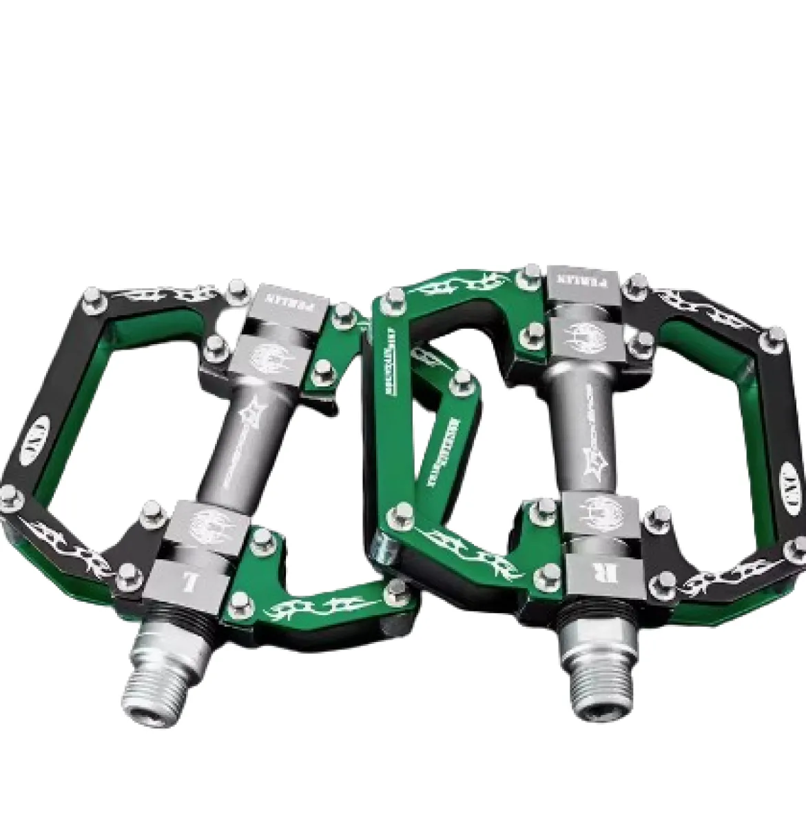 ROCKBROS Bicycle Pedals Flat Pedals, Aluminum Alloy Platform Anti-Slip Bearing Seal 9/16" Set of 2
