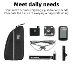 ROCKBROS Bicycle Top Tube Bag Bike Front Frame Bag Waterproof Nylon Pouch Pack 0.9L