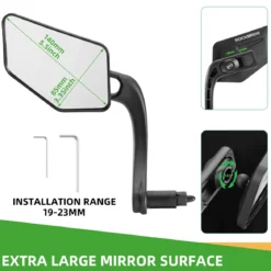 ROCKBROS Bike 360° Adjustable Handlebar Mount Bar End Mirror