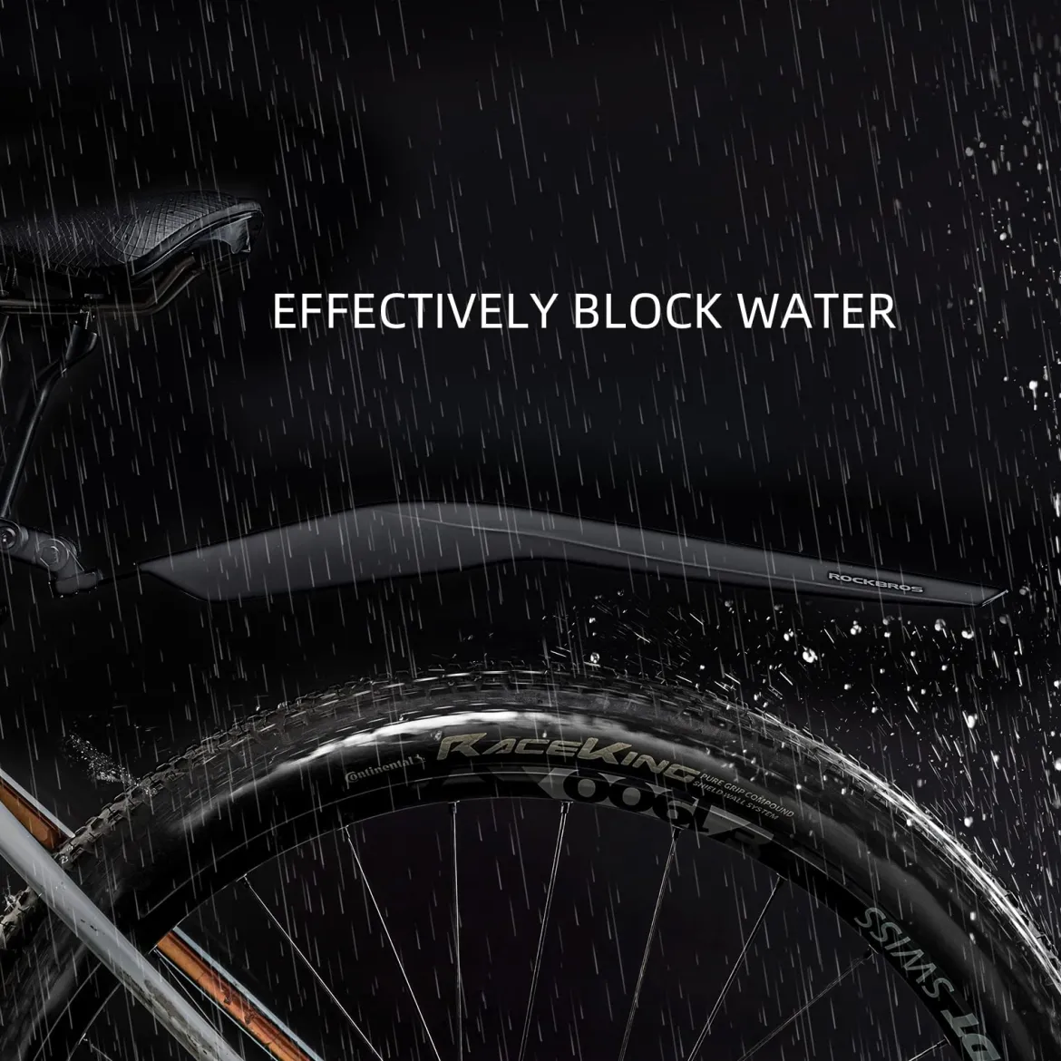 ROCKBROS Bike Adjustable MTB Fenders Mudguard Rear Fenders Cycling Mud Guard