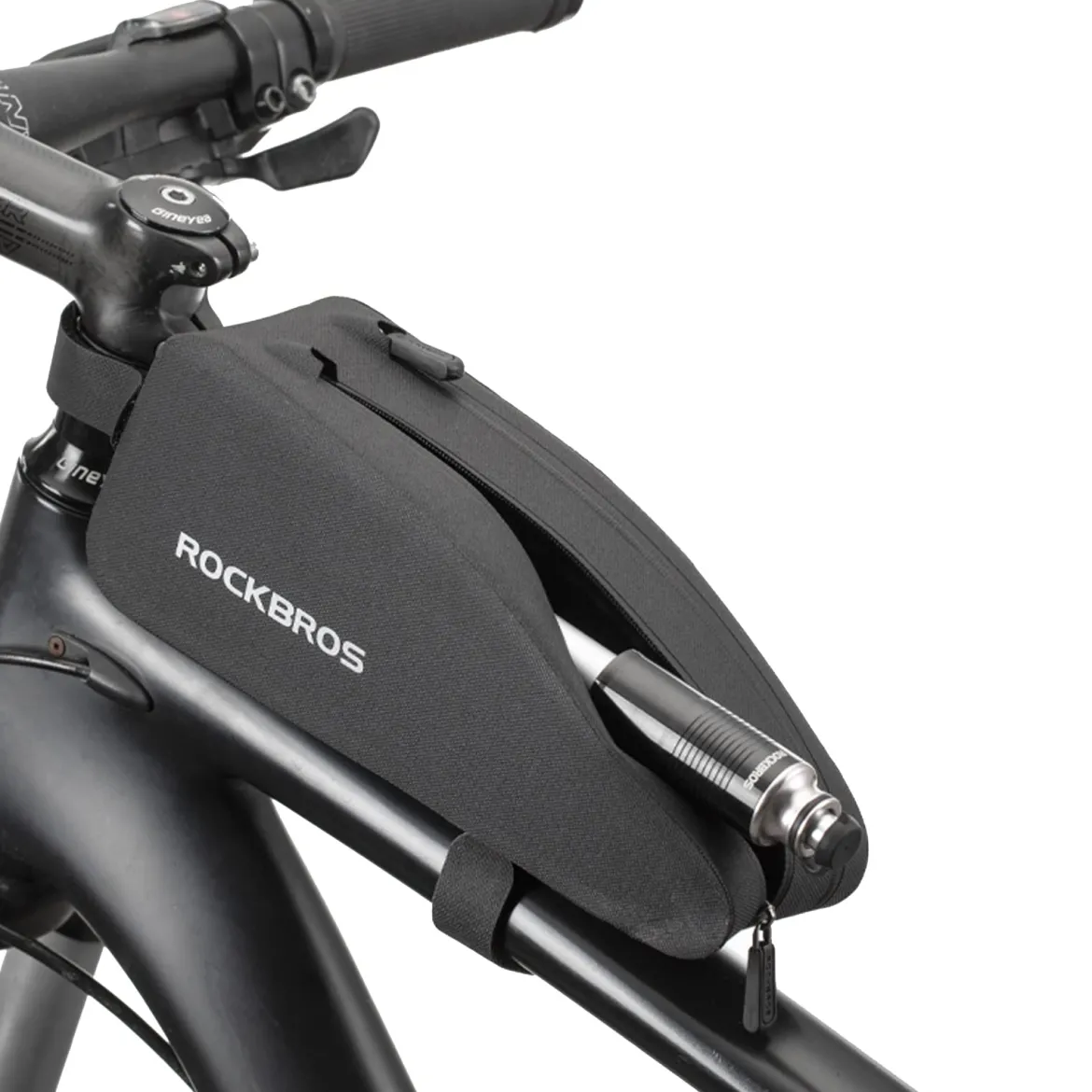 ROCKBROS Bike Bag Top Tube Bike Frame Bag Waterproof Two Zipper Pockets