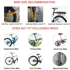 ROCKBROS Bike Cargo Rack Most 165lbs Capacity