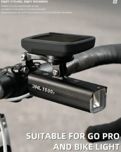 ROCKBROS Bike Computer Mount Out-Front Aluminum Integrated Bicycle Cycling Computer Mount