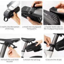 ROCKBROS Bike 3D Saddle Bag Bike Seat Bag with Mudguard
