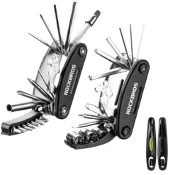 ROCKBROS Bike Foldable Repair Kit 16-in-1 Multi-Function Portable Allen Wrench and Tire Lever