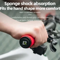 ROCKBROS Bike Grips Shock Absorption Foam Bike Handle Grips Soft Comfortable Non-Slip Double Locked on
