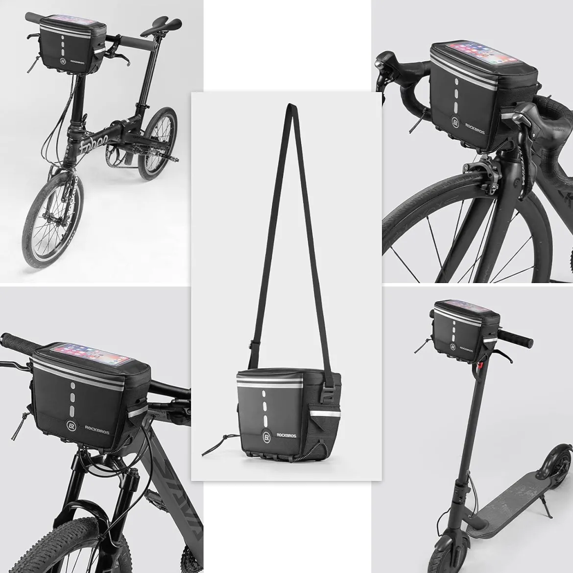 ROCKBROS Bike Handlebar Bag Bicycle Front Storage Bags