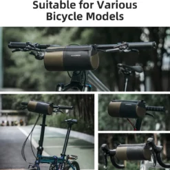 ROCKBROS Bike Handlebar Bag with Shoulder Strap for Road, Mountain Gravel Bikes