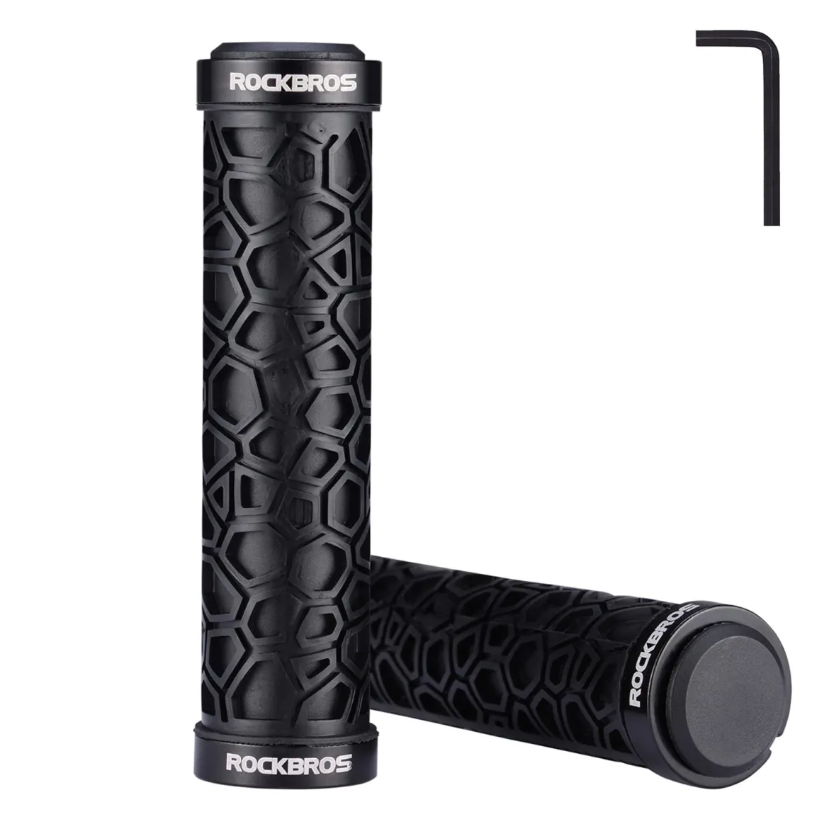 ROCKBROS Bike Handlebar Grips Double Lock-on Non-Slip Grips for MTB, BMX 22.2mm