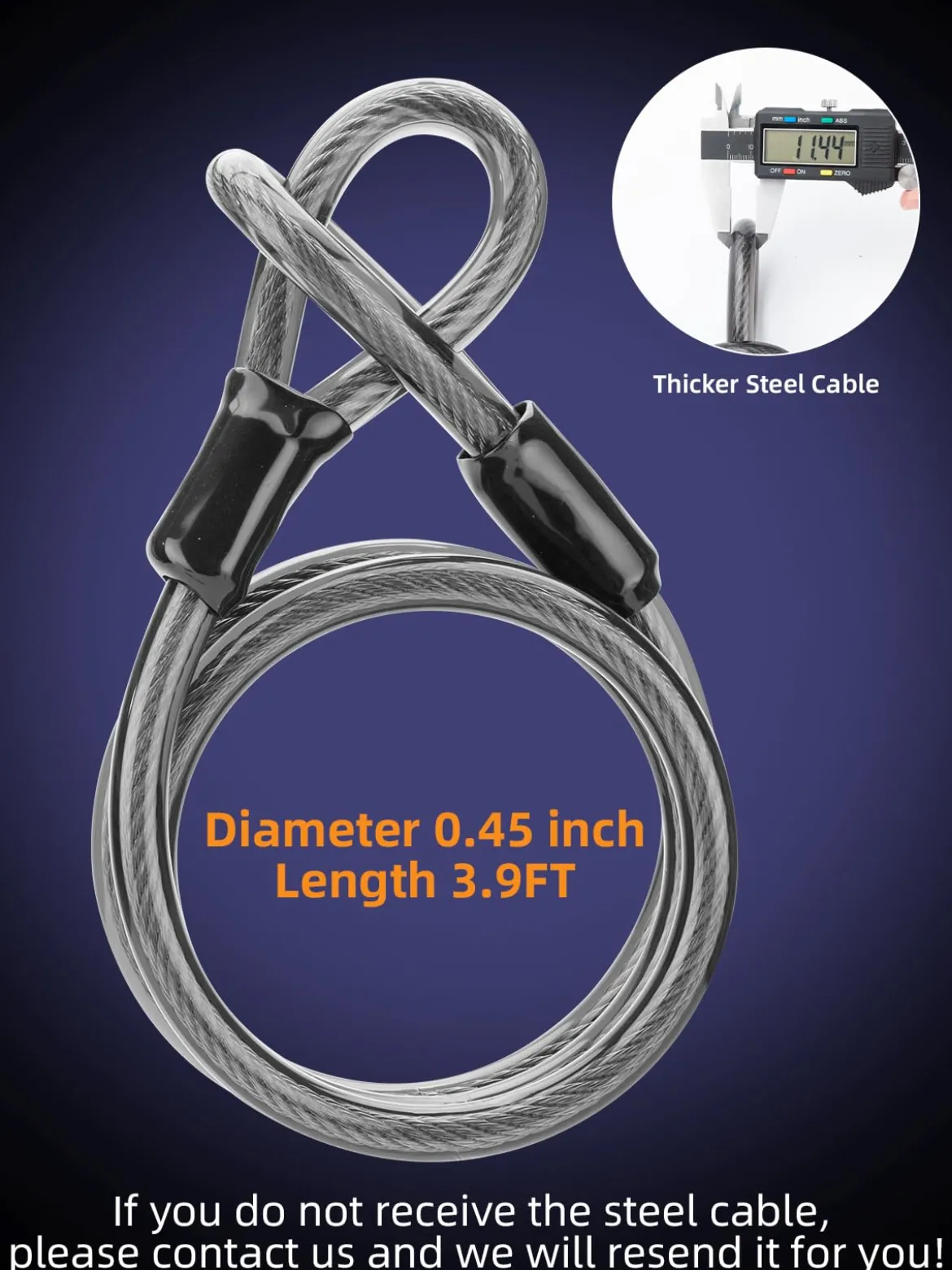 ROCKBROS Bike Lock Set Heavy Duty Bike U Lock with 4 Ft Security Steel Cable