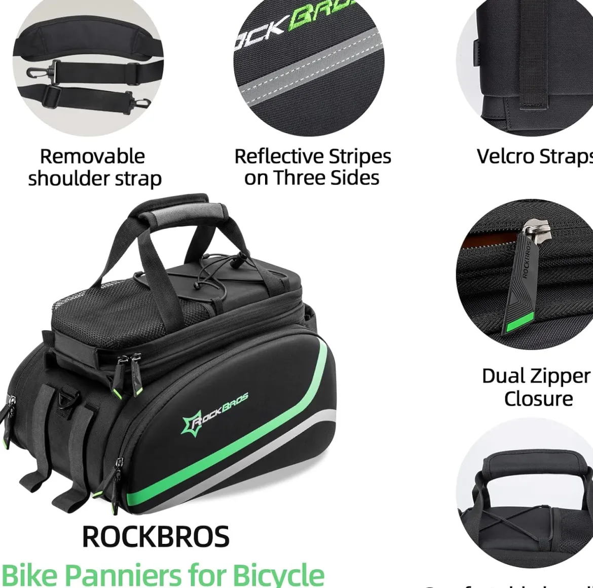 ROCKBROS Bike Panniers for Bicycle Trunk Bag 17L-45L bag Waterproof