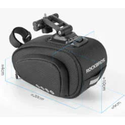 ROCKBROS Bike Saddle Bag Under Seat with Adjustable Mounting, Large Storage Pouch