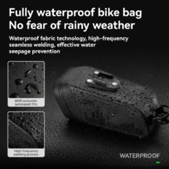 ROCKBROS Bike Saddle Bag Waterproof with Brake Sensor Tail Light