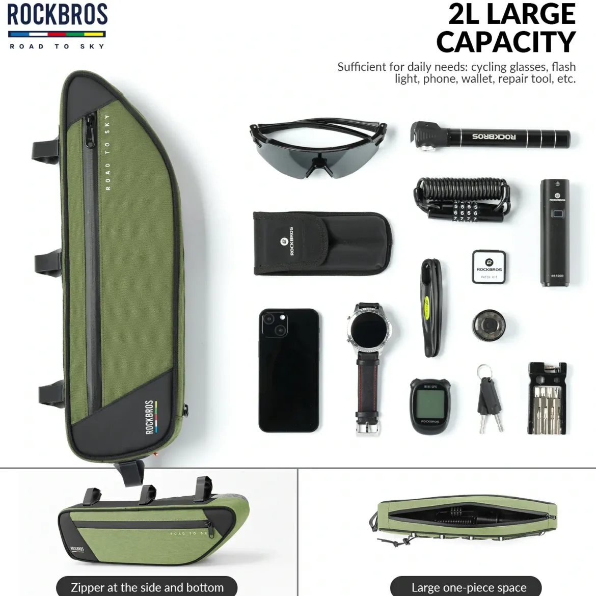ROCKBROS Bike Triangle Bag-Road to sky