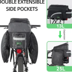 ROCKBROS Bike Trunk Bag 13L-25L Bike Rear Rack Bag
