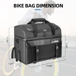 ROCKBROS Bike Trunk Cooler Bag Bicycle Rack Rear Seat Carrier Insulated Panniers 11L