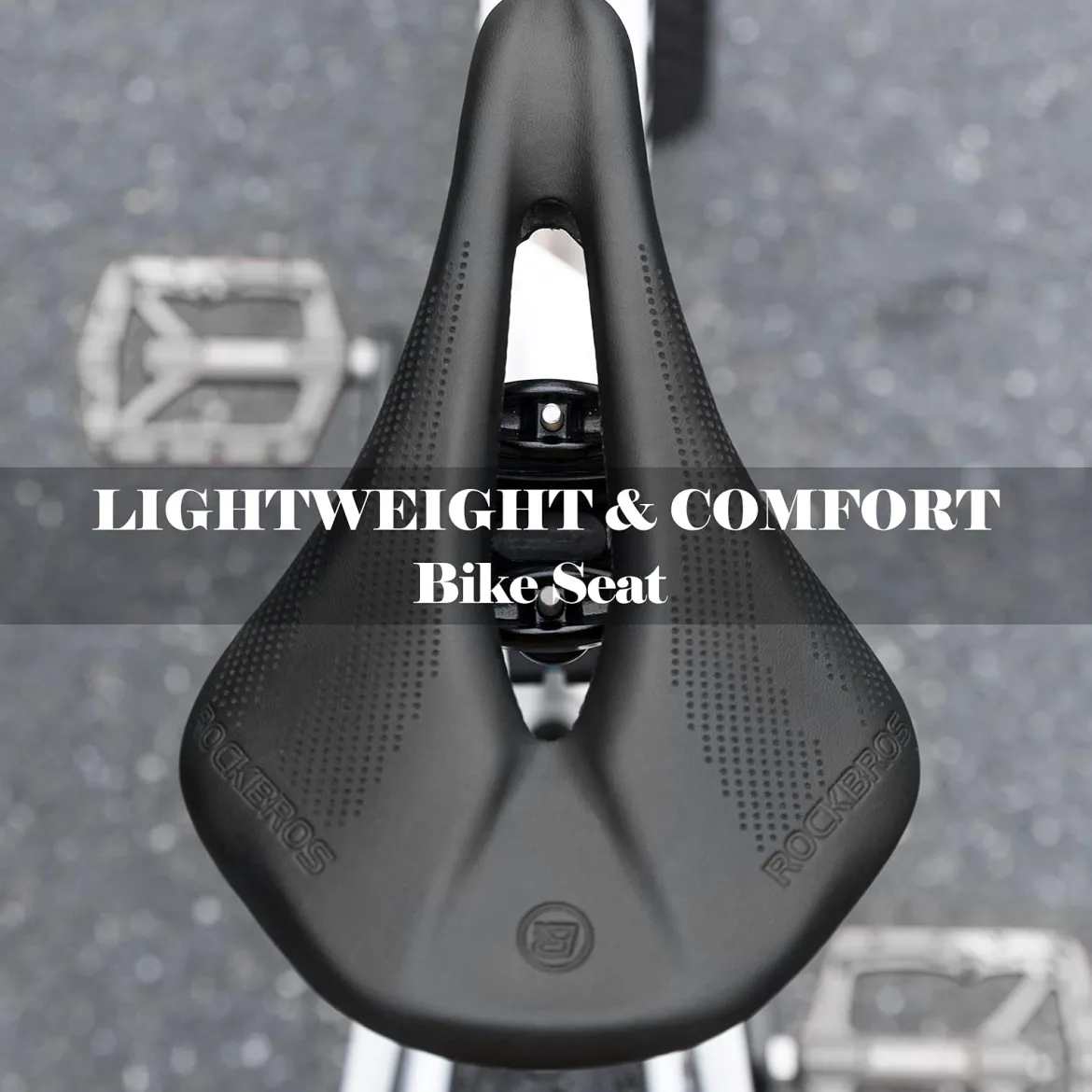 ROCKBROS Carbon Fiber Bike Saddle Lightweight Shock-Absorbing Comfort for Men Women"