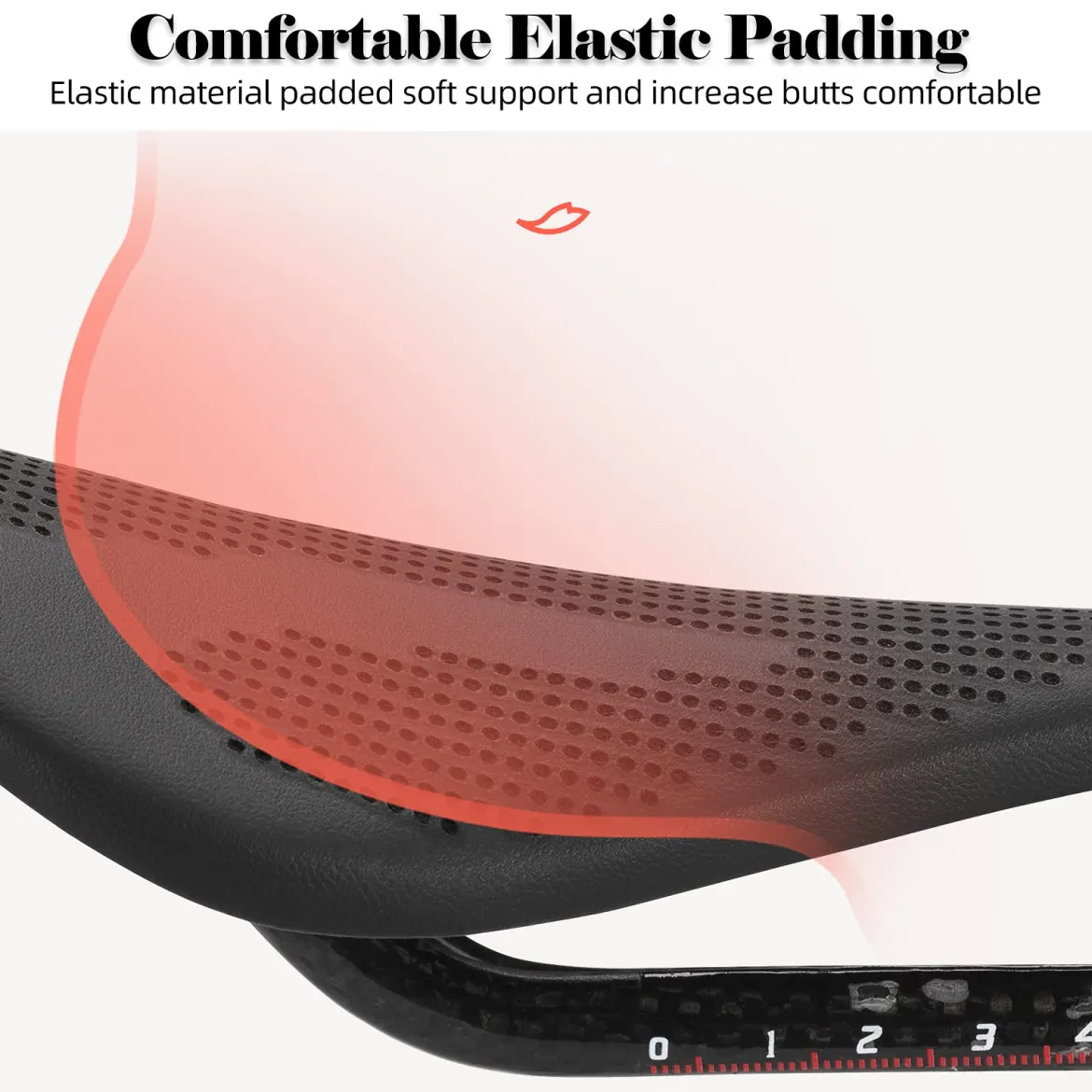 ROCKBROS Carbon Fiber Bike Saddle Lightweight Shock-Absorbing Comfort for Men Women"