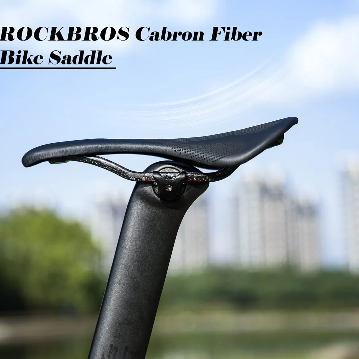 ROCKBROS Carbon Fiber Bike Saddle Lightweight Shock-Absorbing Comfort for Men Women"