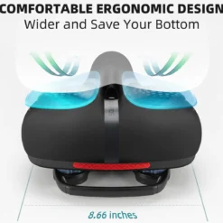 ROCKBROS Comfort Gel Bike Seat Breathable Waterproof Saddle Cruiser/Mountain/Fat Bikes