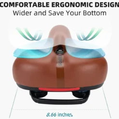 ROCKBROS Comfort Gel Bike Seat Breathable Waterproof Saddle Cruiser/Mountain/Fat Bikes