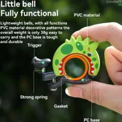 ROCKBROS Cute Cartoon Bicycle Bell Fit for 0.87-1in/22-25.4mm Bicycle Handlebars
