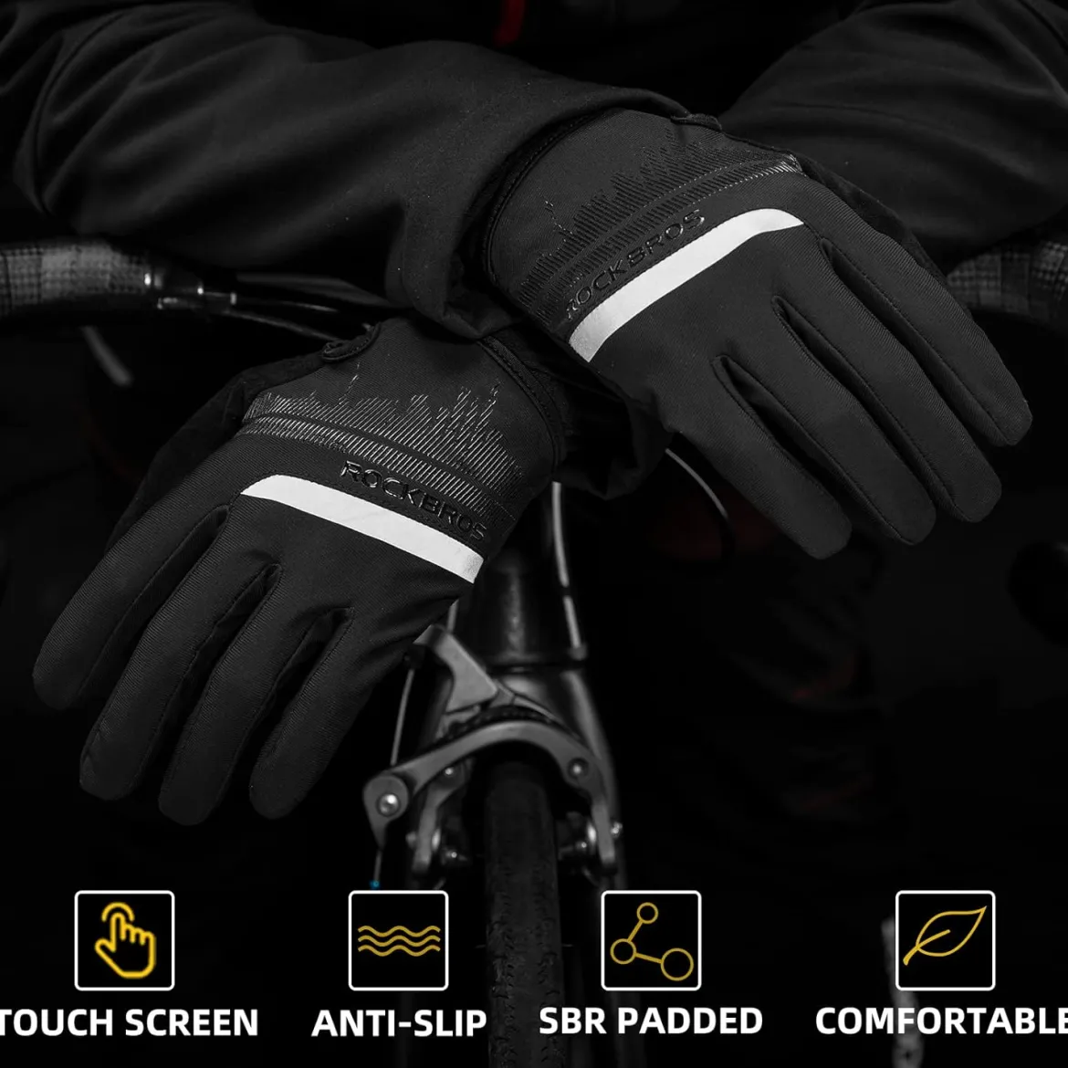 ROCKBROS Cycling Gloves Shock Absorbing Breathable