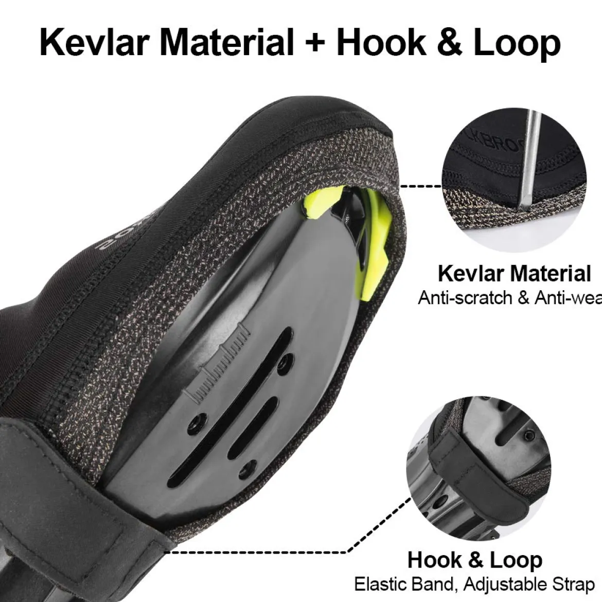 ROCKBROS Cycling Shoe Toe Covers Winter Toe Warmers Cycling Overshoes Protectors Kevlar