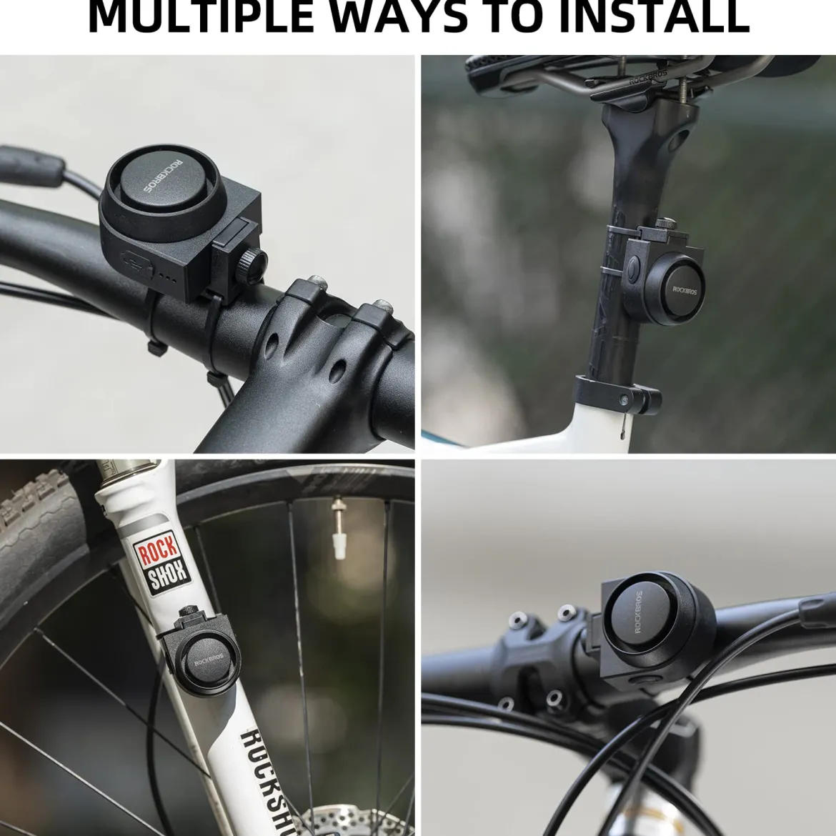 ROCKBROS 115dB Bike Alarm Vibration Motion Sensor Waterproof Motorcycle Alarm