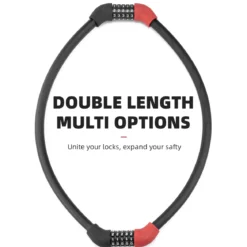 ROCKBROS 5-Digit Bike Cable Lock, Lightweight Portable Combination Lock