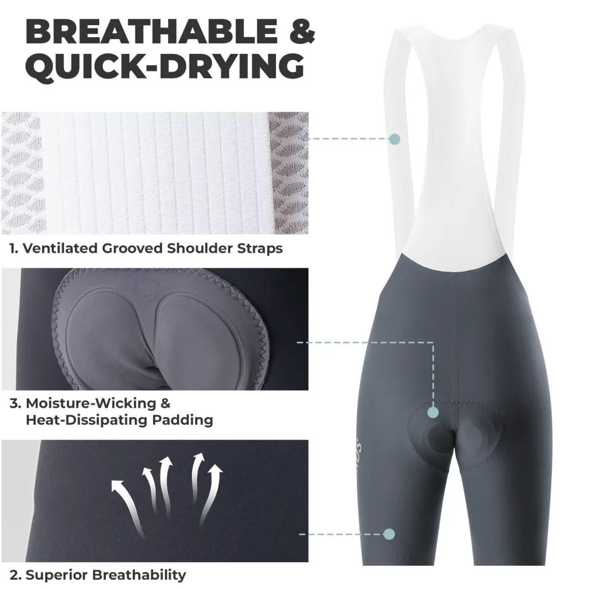 ROCKBROS DOLOMITI Pads Men’s Cycling Bib Shorts - YDDK008