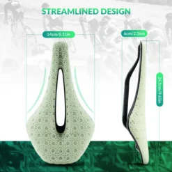 ROCKBROS 3D Printed Carbon Bike Saddle Ergonomic Ultralight Seat