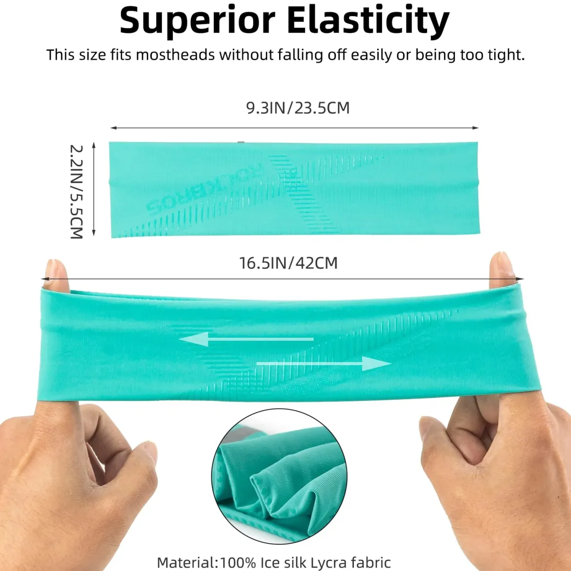 ROCKBROS Elastic Non-Slip Headband for Men Women Soft Sweatband for Running, Yoga Workouts