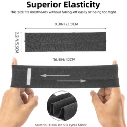 ROCKBROS Elastic Non-Slip Headband for Men Women Soft Sweatband for Running, Yoga Workouts
