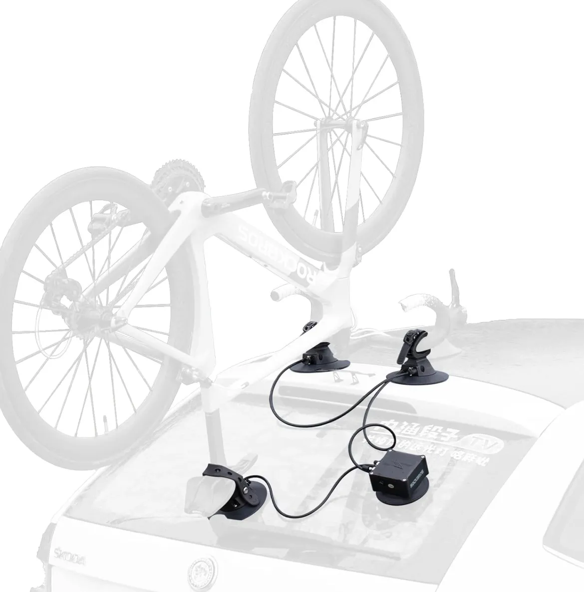 ROCKBROS Electric Suction Cup Bike Rack for Car Roof No Hitch No Paint Damage