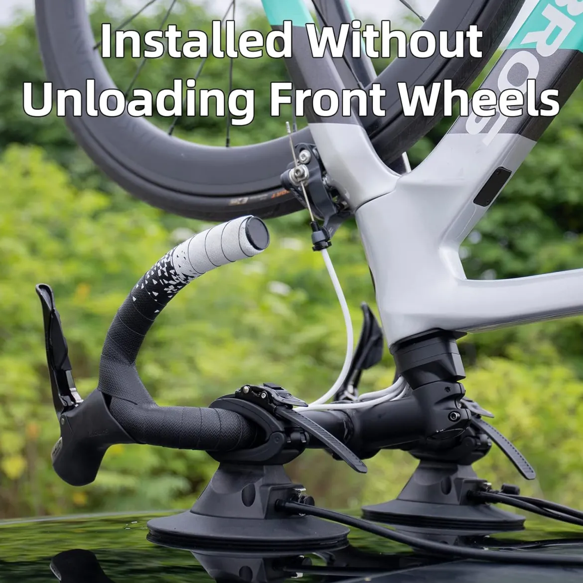 ROCKBROS Electric Suction Cup Bike Rack for Car Roof No Hitch No Paint Damage
