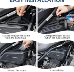 ROCKBROS EVA Hard Shell Motorcycle Tool Bag - Water-Resistant Triangle Side Bag