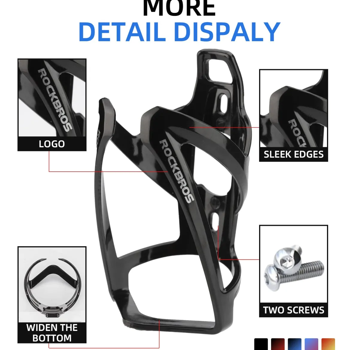 ROCKBROS FK-338 Bike Water Bottle Holder with Screws Tool