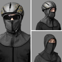 ROCKBROS Fleece-Lined Warmth Windproof Balaclava Ski Mask Reflective Logo