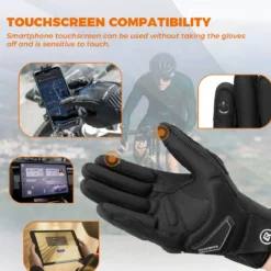 ROCKBROS Full Finger Cycling Gloves Touchscreen Breathable Flexible Padded